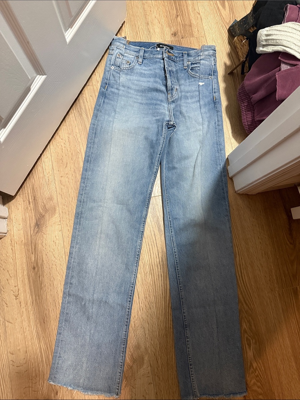 EB Denim Pale Blue Straight-Leg Jeans